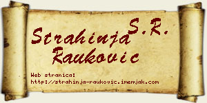 Strahinja Rauković vizit kartica
